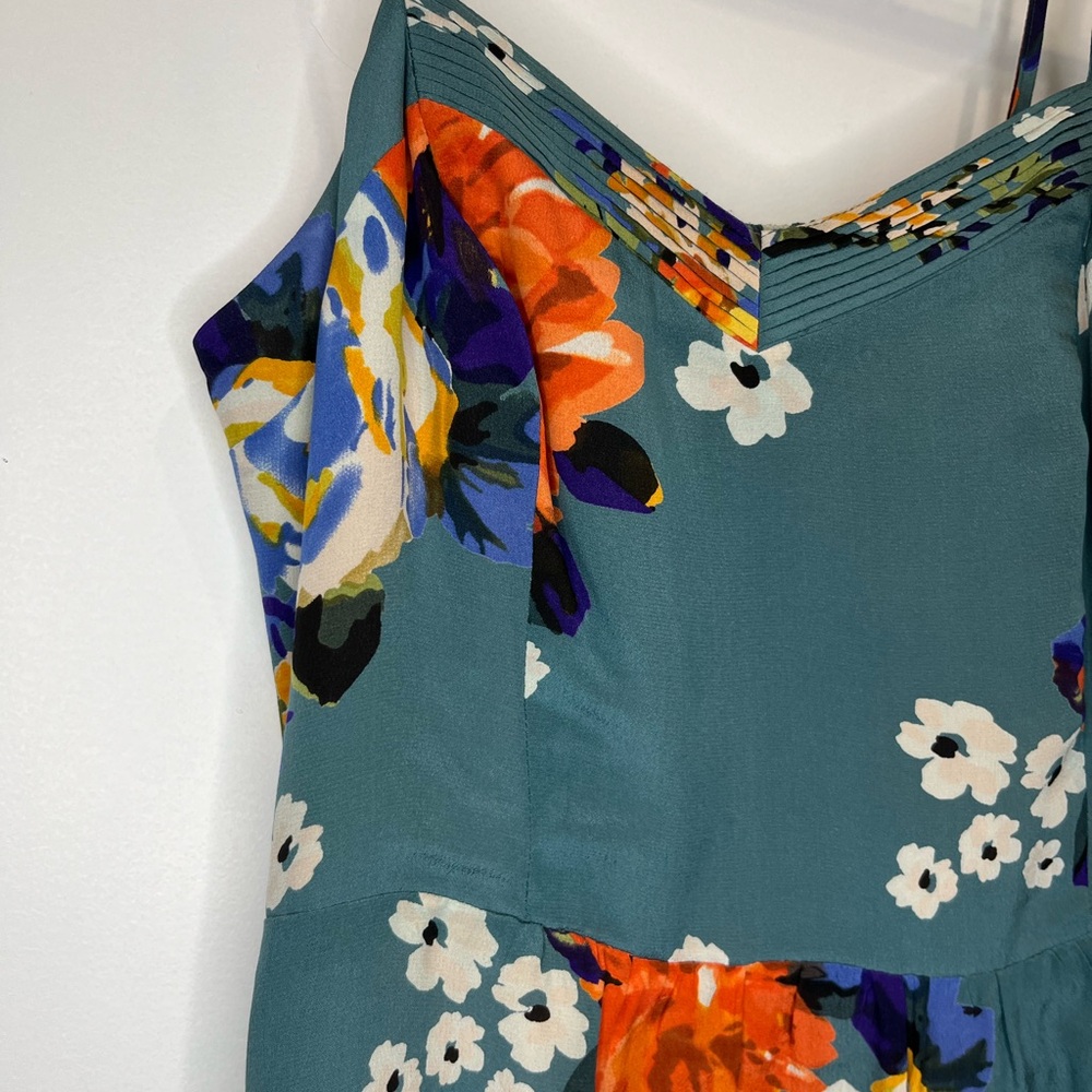 Moulinette Soeurs Teal Floral Dress - Picture 2 of 10